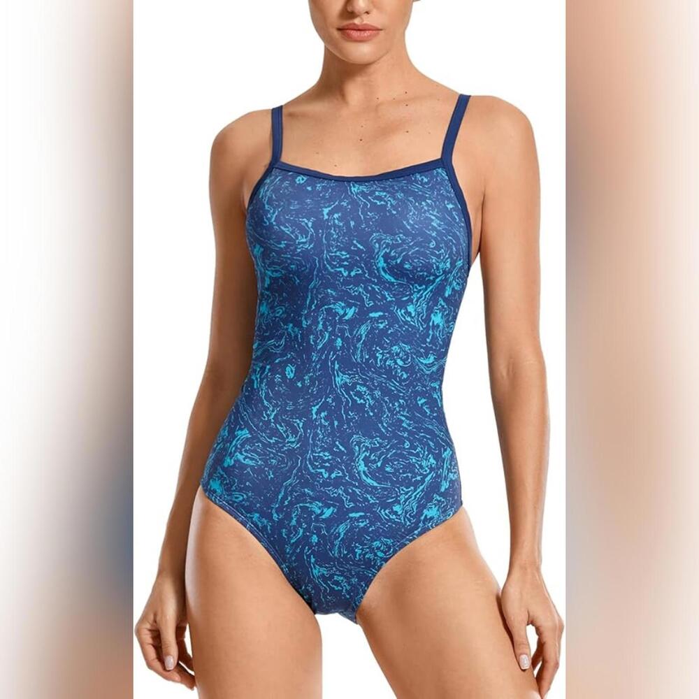 NWT SYROKAN One Piece Athletic Racerback Sport Swimsuit, 34 (US Size M/8)